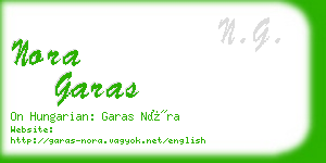 nora garas business card